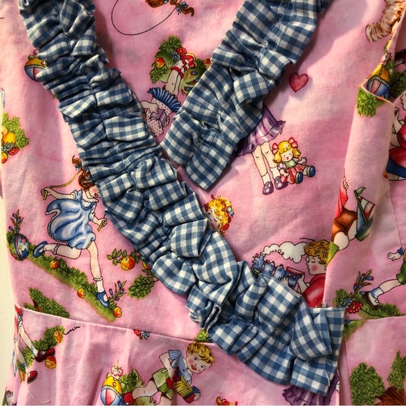 Girls Handmade Wraparound Nostalgic Dress - Picture 5 of 12